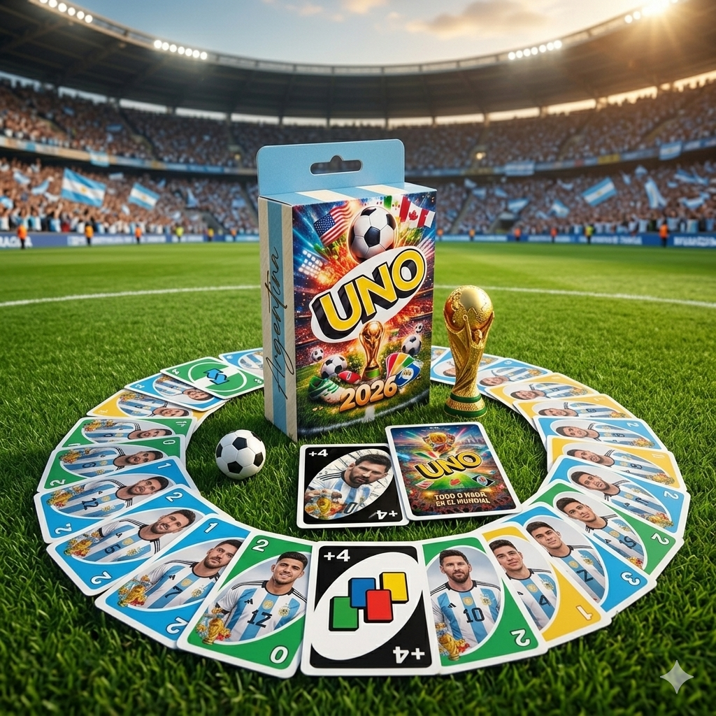 Juego de cartas UNO imprimible Mundial 2026 ARGENTINA
